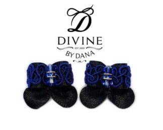 Maltese double topknot show bows Divine black